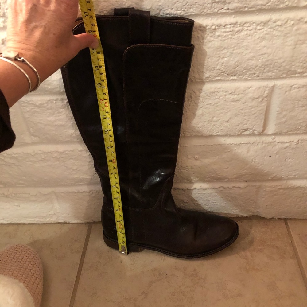 Dark brown Frye riding boots